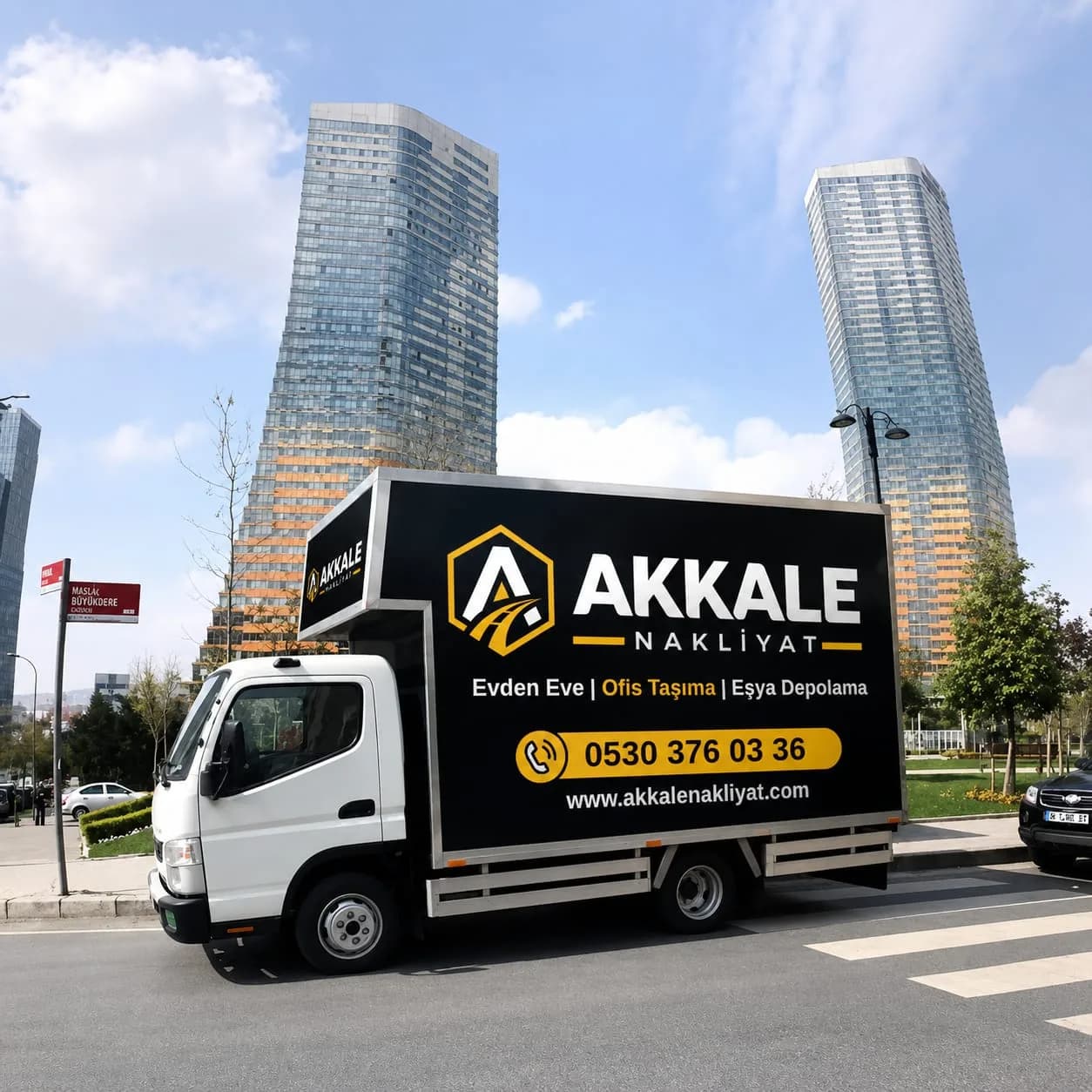 Akkale Nakliyat markalı kamyon İstanbul Maslak'ta, evden eve nakliyat